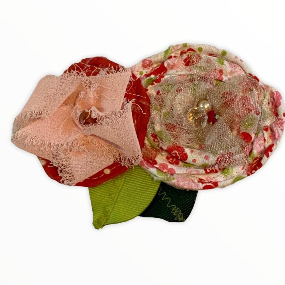 Boutique Pink Fabric Girls Hair Clip